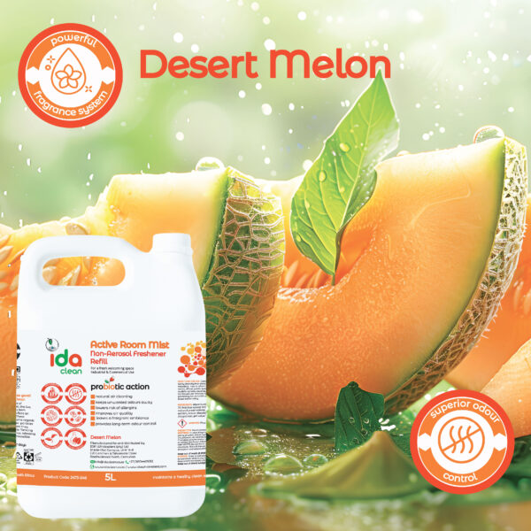 Active Room Mist Professional Refill- Non Aerosol - Probiotic Freshener - Desert Melon - 5L - Image 2