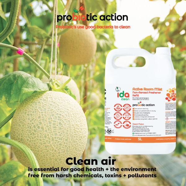 Active Room Mist Professional Refill- Non Aerosol - Probiotic Freshener - Desert Melon - 5L - Image 4